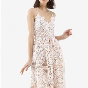 Moonlit night cross back crochet cami dress